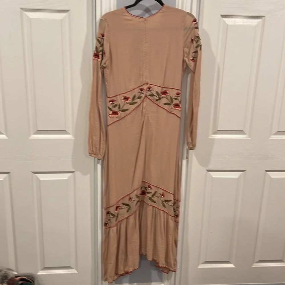 Chasing Unicorns Blush Pink Embroidered Maxi Dress - Picture 3 of 7